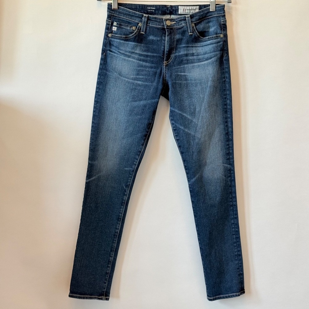 AG Adriano Goldschmied The Prima Womens 28R Cigarette Jeans Stretch Medium Wash